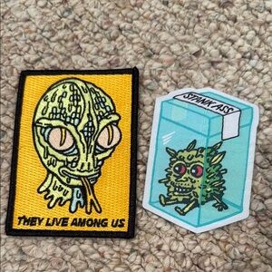 Zumiez Alien Patches - Yellow and Blue CANT FIND ANYWHERE ELSE ONLINE